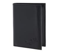 Oxmox Pelle portafoglio Leather RFID Protect Kombibörse Lizard 2.0 Embossed Black nero