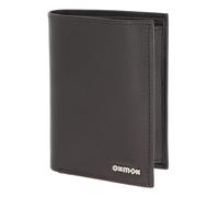 Oxmox Pelle portafoglio Leather RFID Protect Kombibörse Pure 2.0 Metal Square Brown marrone scuro