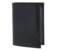 Oxmox Pelle portafoglio Leather RFID Protect Kombibörse Windrose 2.0 Embossed Black nero