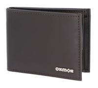 Oxmox Pelle portafoglio Leather RFID Protect Pocketbörse Pure 2.0 Metal Square Brown marrone scuro