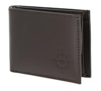 Oxmox Pelle portafoglio Leather RFID Protect Pocketbörse Windrose 2.0 Embossed Brown marrone scuro