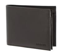 Oxmox Pelle portafoglio Leather RFID Protect Querscheinbörse Pure 2.0 Embossed Brown marrone scuro