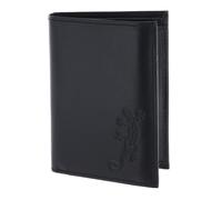 oxmox portafoglio Leather Kombibörse Lizard Embossed Black
