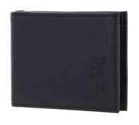 oxmox portafoglio Leather Pocketbörse Lizard Embossed Black