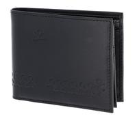 oxmox portafoglio Leather RFID Protect Jumping Jack Embossed Black
