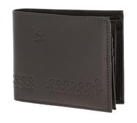 oxmox portafoglio Leather RFID Protect Jumping Jack Embossed Brown
