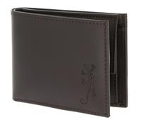 Oxmox Pelle portafoglio Leather RFID Protect Pocketbörse Lizard Embossed Brown marrone scuro