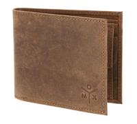 Oxmox Pelle portafoglio Leather RFID Protect Querscheinbörse Ox 2.0 Embossed Vintage Light Brown marrone