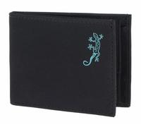 oxmox portafoglio New Cryptan Pocketbörse Lizard Print Cyan Black