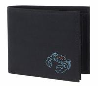 oxmox portafoglio New Cryptan RFID Protect Crab Print Cyan Black