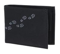 Oxmox portafoglio New Cryptan RFID Protect Pocketbörse Footsteps 2.0 Print Grey Black nero