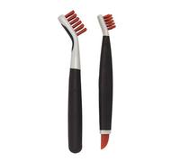 Oxo Good Grip 1285700V3 Mlnyk Spazzole per Pulire in Profondità, Bianco | Due spazzole con setole in nylon, una con spazzola tergicristallo per rimuovere lo sporco ostinato dalla malta