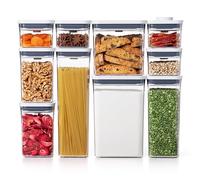 OXO Good Grips 11236000 - Set di contenitori POP, in plastica, 10 pezzi, colore: bianco