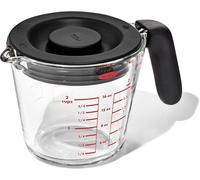 Oxo Good Grips, caraffa graduata 500 ml con coperchio, vetro e silicone misura m