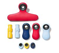 OXO Good Grips Collection - Clip per borsa, 9 pezzi, colori assortiti