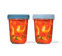 OXO Good Grips Contenitore Twist & Stack: 900 ml: 2-Pack: Ermetico, Resistente alle Macchie, Impilabile + Coperchi Universali + Design Compatto + Facile da Pulire (Contenitori Ermetici)