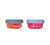 OXO Contenitori Twist & Stack 350 ml – Ermetici, Impilabili, 2 pezzi