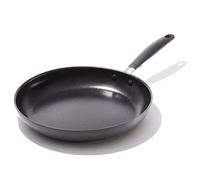 OXO Good Grips Hard Anodized, Padella da 30 cm, Rivestimento Antiaderente Tedesco a 3 Strati, Manico in Acciaio Inox con Silicone Antiscivolo, a Induzione, Lavabile in lavastoviglie, Nero