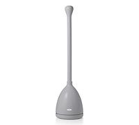 OXO Good Grips - Pistone WC con supporto, 6,3 x 24 cm, colore: Grigio