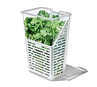 OXO Good Grips Produce Saver - Contenitore per erbe, 11,4 x 15,2 x 28,7 cm, bianco