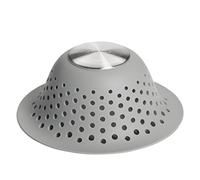 OXO Good Grips Proteggi-scarico in silicone per doccia e vasca | Adatto a scarichi piatti e pop-up, cattura i capelli senza bloccare il deflusso, resta in posizione