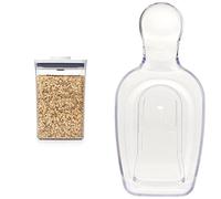 OXO Good Grips Sessola per Dosare Mezza Tazza Pop, Transparente, 115 ml + Conten