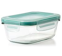 OXO Good Grips Smart Seal Contenitore Alimentare Ermetico Rettangolare in Vetro - 0.4 L
