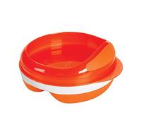 Oxo Piatto 2 Divisioni con Coperchio Arancione