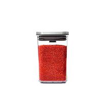 OXO Steel Contenitore Alimentare POP, Piccolo, Sezione Quadrata, Altezza Ridotta, 1 l