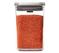 OXO Steel Contenitore Alimentare POP, Piccolo, Sezione Quadrata, Altezza Ridotta, 1 l