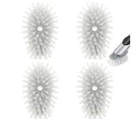 OXO - Ricariche per spazzola per piatti, confezione da 4 testine di ricambio per spazzola per piatti (grigio)