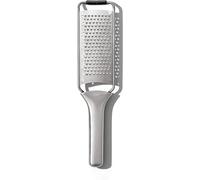 OXO Steel Grattugia | Ideale per formaggi e verdure, manico in acciaio inox, base antiscivolo, palmare, coperchio incluso, lavabile in