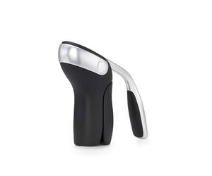 OXO SteeL Verticale cavatappi a leva con tagliacapsule rimovibile, argento