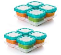 OXO Tot Baby Blocks Food Storage Containers, Teal, 6 oz - Set of 2