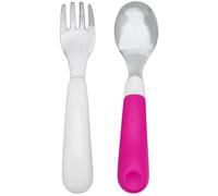 OXO Tot On-The-Go - Set forchetta e cucchiaio, colore: Rosa