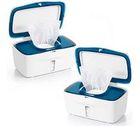 OXO Tot Perfect Pull Baby Wipes Dispenser, Navy - Set of 2 Diaper Wipe Holders