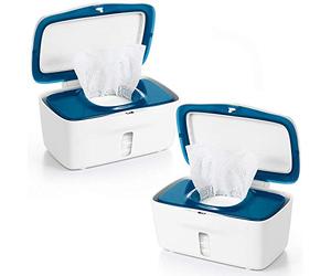OXO Tot Perfect Pull Baby Wipes Dispenser, Navy - Set of 2 Diaper Wipe Holders