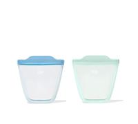 OXO Tot - Sacchetti riutilizzabili in silicone, set da 2 pezzi, colore: opale e crepuscolo