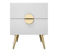 OXOAMP Comodino Comodino Semplice Cassetto di Grande capacità Maniglia Hardware Comodino Comodino di Lusso for Camera da Letto Soggiorno(Blanc)