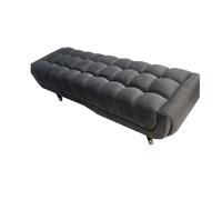 OXOAMP Poggiapiedi Sgabello rettangolare ottomano alla fine del letto Sgabello morbido di lusso for divano Sgabello sostitutivo for scarpe for soggiorno Sgabello creativo Comodo(Noir)