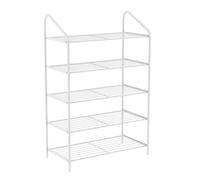 OXOAMP Scarpiere Scarpiera multiuso in metallo Portascarpe in ferro o organizzatore di stoccaggio a livelli in piedi for ripiano for scarpe nel corridoio della stanza Entrata(Blanc,50x26x92cm)