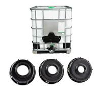 OXOLAMRIN Adattatore per Serbatoio IBC,Tappo Adattatore IBC, Adattatore for Serbatoio IBC S60x6 Filettatura 1/2 3/4 1 Pollice Femmina Grigio Scuro(K)