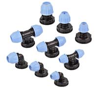 OXOLAMRIN Adattatore per Serbatoio IBC,Tappo Adattatore IBC, Connettore Adattatore for Tubo Flessibile for Serbatoio IBC for PE da 20/25/32 mm S60x6 Filettatura Grossa Nero e Blu(E)
