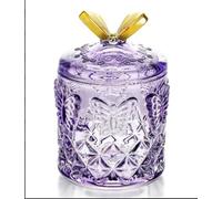 OXOLAMRIN Barattoli di vetro con coperchio, Barattoli di marmellata in vetro multicolore con coperchi for conservare e decorare(Purple3)