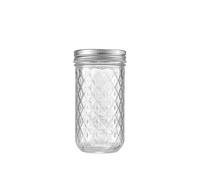 OXOLAMRIN Barattoli di vetro con coperchio, Vasetti di vetro trasparente for marmellata frutta secca 120-650 ml(350ml B)