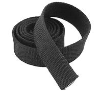 OXOLAMRIN Cinghia in nylon, Fettuccia in cotone e nastro in twill multicolore di larghezze multiple for sedie imbottite con cinghie for borse(Black,25 mm)