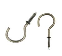 OXOLAMRIN Ganci a vite, Confezione da 50 ganci a tazza avvitabili in bronzo 1/2"-2" for appendere(5/8")