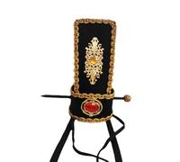 OXOLAMRIN l'antico Cappello imperatore Cinese, Hanfu Corona Cappello Ministro Cappello Cappello Adulto Antico Copricapo a forcina Nero