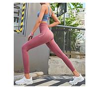 OXOLAMRIN Leggings da Yoga, Leggings da Yoga contenitivi a Vita Alta Donna, Push-up, Multicolore, Taglie Multiple(Rose Red,XXL)