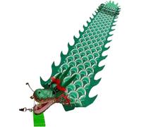 OXOLAMRIN Nastri per Danza della Testa di Drago, Striscione di Seta con Danza del Leone e Drago Cinese Multicolore 10m/12m(C,12 Months)